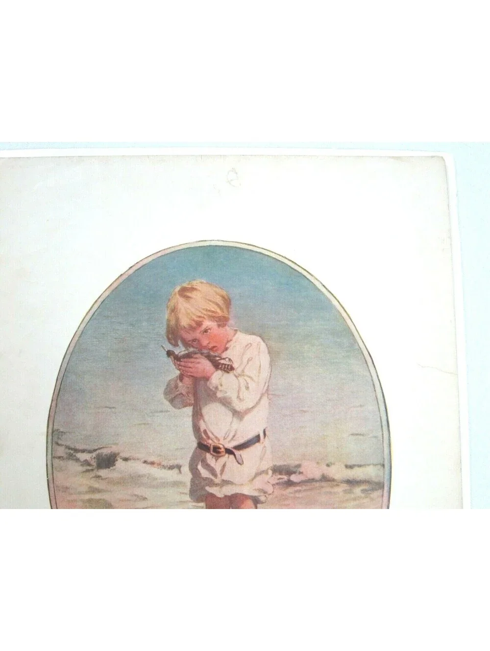 Antique 1914 Collier's Litho Art Print Billy Boy by Jessie Willcox Smith 15x12